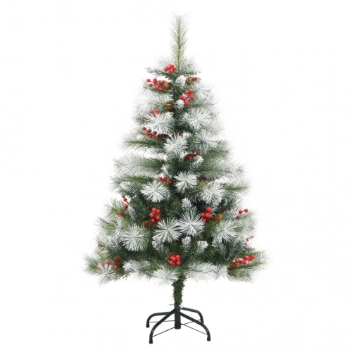 Mākslīgā Ziemassvētku Egle Ar Čiekuriem Un Ogām, 150 Cm Vidaxl
