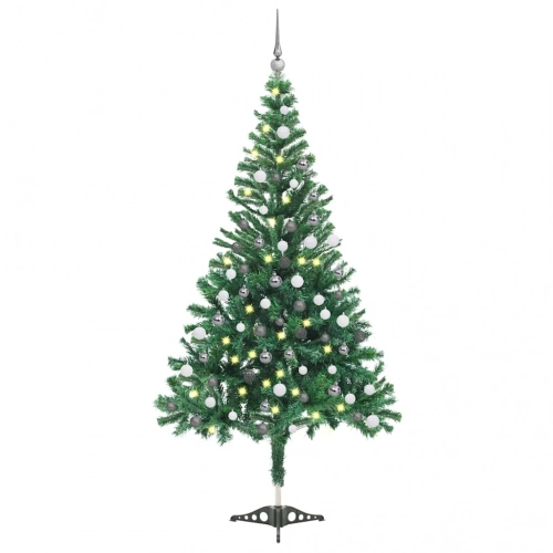 Mākslīgā Ziemassvētku Egle Ar Rotājumiem, 120 Cm, 230 Zari Vidaxl