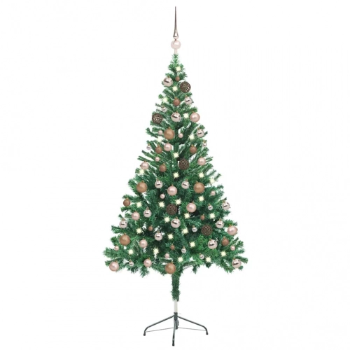Mākslīgā Ziemassvētku Egle Ar Rotājumiem, 150 Cm, 380 Zari Vidaxl