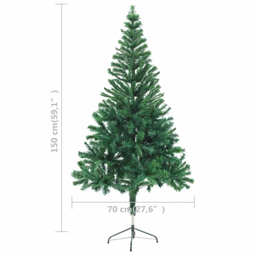 Mākslīgā Ziemassvētku Egle Ar Rotājumiem, 150 Cm, 380 Zari Vidaxl