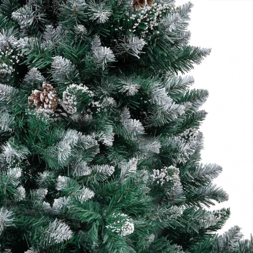 Mākslīgā Ziemassvētku Egle Ar Rotājumiem Un Čiekuriem, 240 Cm Vidaxl