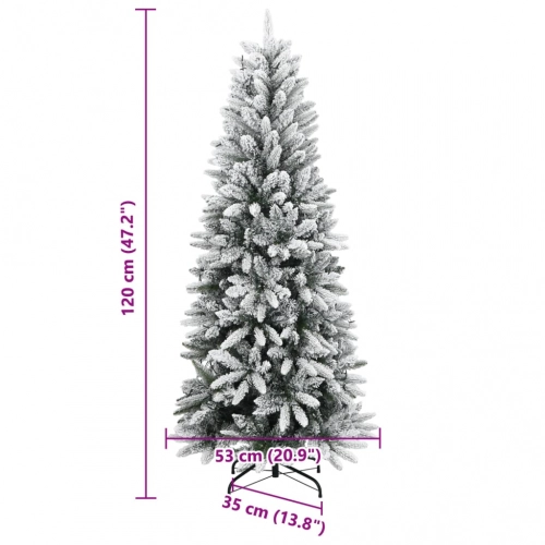 Mākslīgā Ziemassvētku Egle Ar Sniegu, 120 Cm, 150 Led Vidaxl