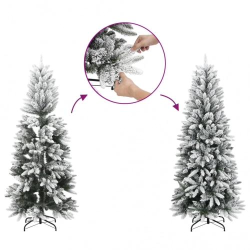 Mākslīgā Ziemassvētku Egle Ar Sniegu, 150 Cm, Pvc&Pe Vidaxl