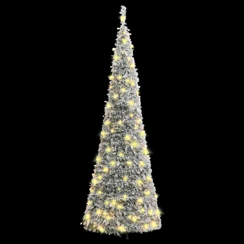 Mākslīgā Ziemassvētku Egle Ar Sniegu, 150 Led, 180 Cm Vidaxl