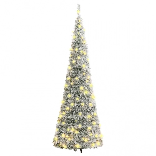 Mākslīgā Ziemassvētku Egle Ar Sniegu, 150 Led, 180 Cm Vidaxl
