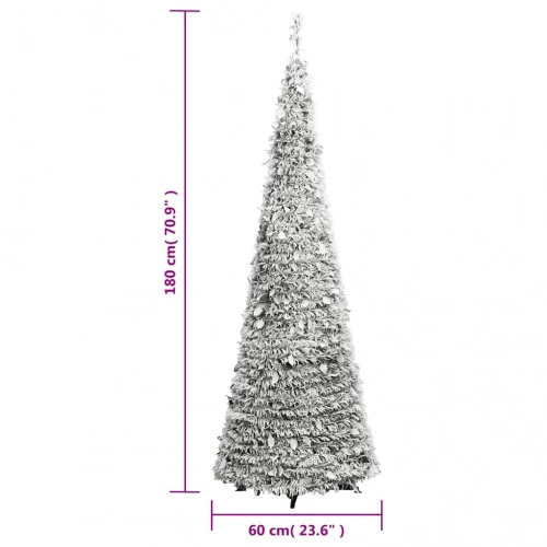 Mākslīgā Ziemassvētku Egle Ar Sniegu, 150 Led, 180 Cm Vidaxl