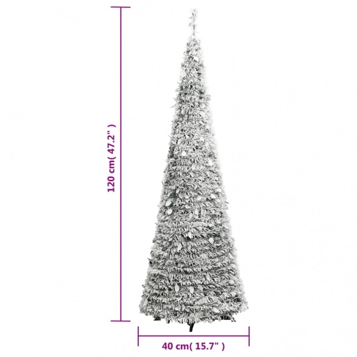 Mākslīgā Ziemassvētku Egle Ar Sniegu, 50 Led, 120 Cm Vidaxl