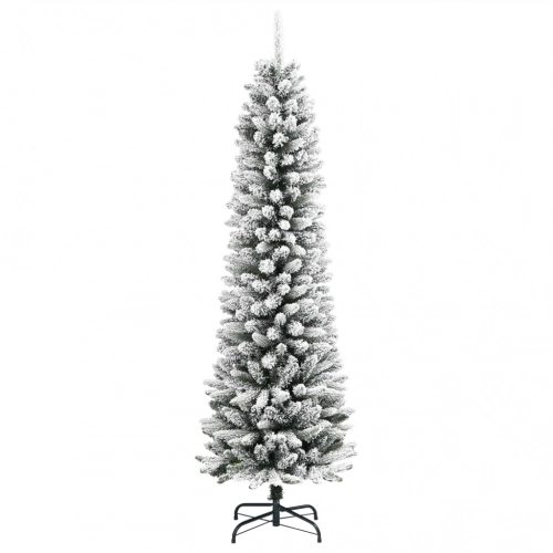 Mākslīgā Ziemassvētku Egle Ar Sniegu, Šaura, 120 Cm, Pvc&Pe Vidaxl