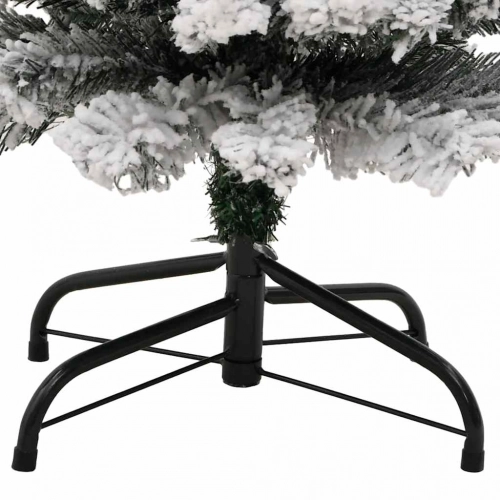 Mākslīgā Ziemassvētku Egle Ar Sniegu, Šaura, Zaļa, 120 Cm, Pvc Vidaxl