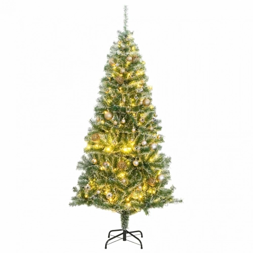 Mākslīgā Ziemassvētku Egle Ar Sniegu Un 300 Led, 180 Cm Vidaxl