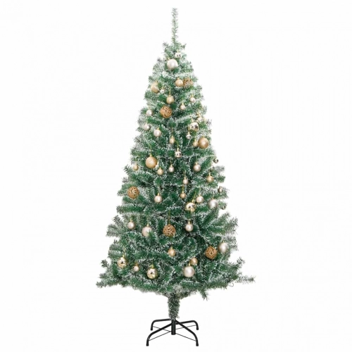 Mākslīgā Ziemassvētku Egle Ar Sniegu Un 300 Led, 240 Cm Vidaxl