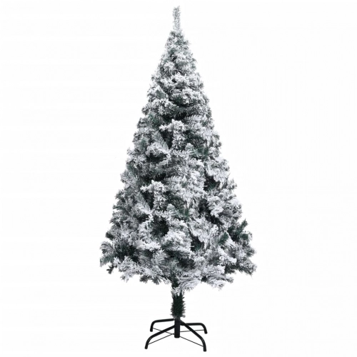 Mākslīgā Ziemassvētku Egle Ar Sniegu, Zaļa, 120 Cm, Pvc Vidaxl