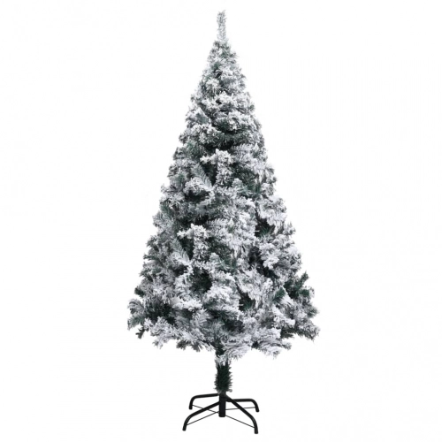 Mākslīgā Ziemassvētku Egle Ar Sniegu, Zaļa, 150 Cm, Pvc Vidaxl