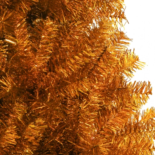 Mākslīgā Ziemassvētku Egle Ar Statīvu, 120 Cm, Zeltaina, Pet Vidaxl
