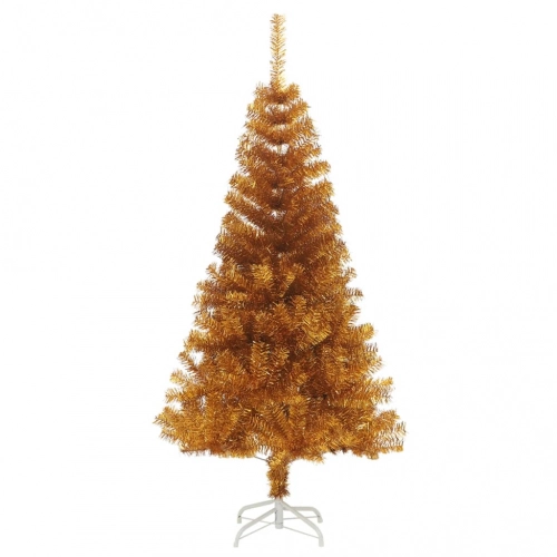 Mākslīgā Ziemassvētku Egle Ar Statīvu, 150 Cm, Zeltaina, Pet Vidaxl