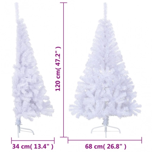 Mākslīgā Ziemassvētku Egle Ar Statīvu, Balta, 120 Cm, Pvc Vidaxl