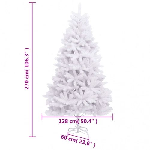 Mākslīgā Ziemassvētku Egle Ar Statīvu, Balta, 270 Cm Vidaxl