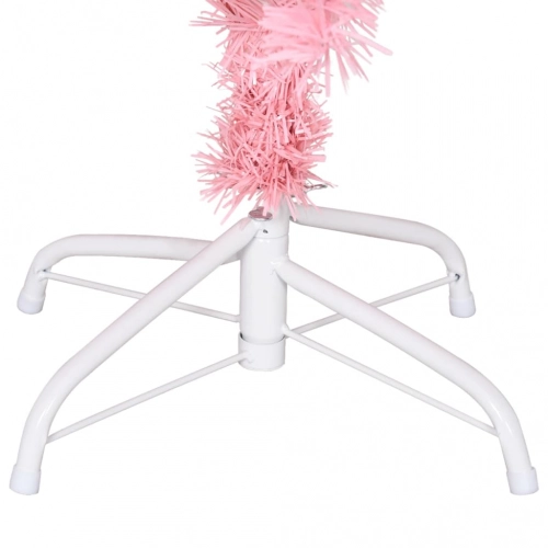 Mākslīgā Ziemassvētku Egle Ar Statīvu, Rozā, 120 Cm, Pvc Vidaxl