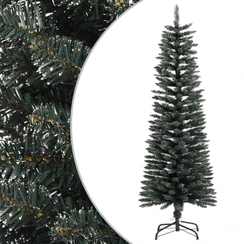 Mākslīgā Ziemassvētku Egle Ar Statīvu, Šaura, 120 Cm, Zaļa, Pvc Vidaxl