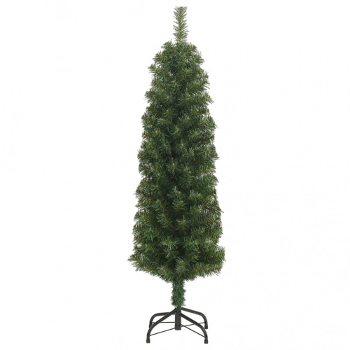 Mākslīgā Ziemassvētku Egle Ar Statīvu, Šaura, Zaļa, 120 Cm, Pvc Vidaxl