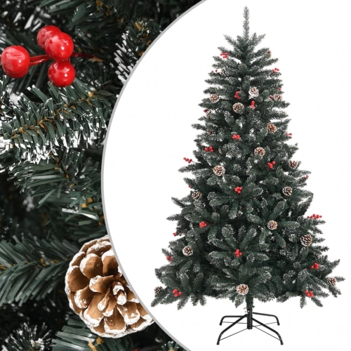 Mākslīgā Ziemassvētku Egle Ar Statīvu, Zaļa, 120 Cm, Pvc Vidaxl