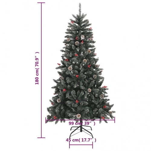 Mākslīgā Ziemassvētku Egle Ar Statīvu, Zaļa, 180 Cm, Pvc Vidaxl