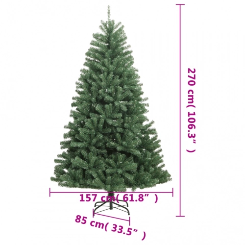 Mākslīgā Ziemassvētku Egle Ar Statīvu, Zaļa, 270 Cm Vidaxl