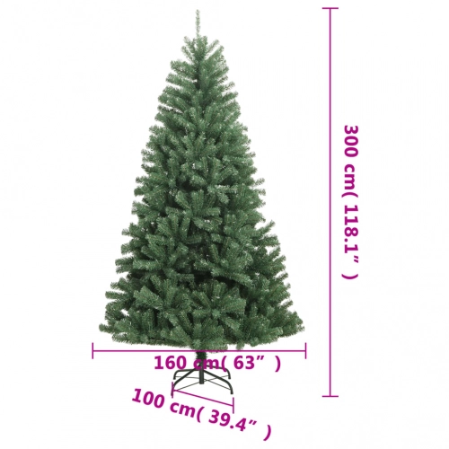 Mākslīgā Ziemassvētku Egle Ar Statīvu, Zaļa, 300 Cm Vidaxl