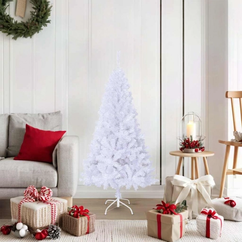 Mākslīgā Ziemassvētku Egle, Biezi Zari, Balta, 150 Cm, Pvc Vidaxl