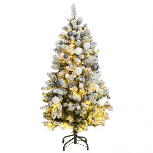 Mākslīgā Ziemassvētku Egle, Bumbiņu Komplekts, 120 Cm, 150 Led Vidaxl