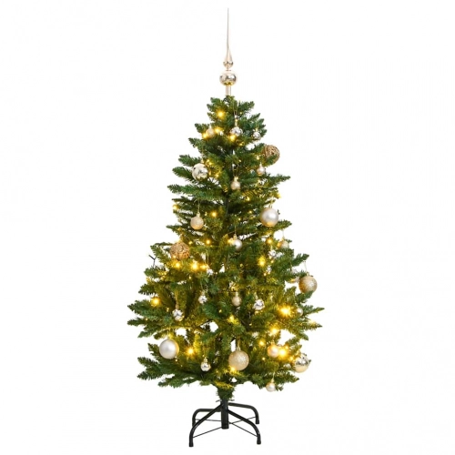 Mākslīgā Ziemassvētku Egle, Bumbiņu Komplekts, 150 Cm, 150 Led Vidaxl