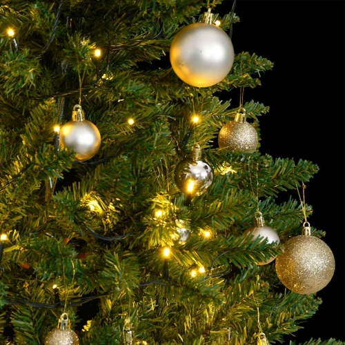 Mākslīgā Ziemassvētku Egle, Bumbiņu Komplekts, 150 Cm, 150 Led Vidaxl