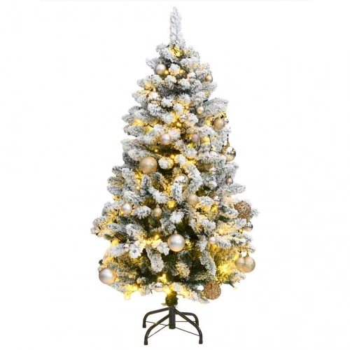 Mākslīgā Ziemassvētku Egle, Bumbiņu Komplekts, 150 Cm, 150 Led Vidaxl