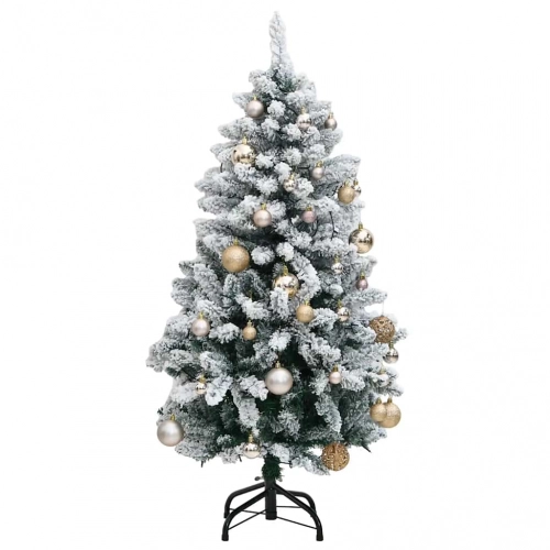 Mākslīgā Ziemassvētku Egle, Bumbiņu Komplekts, 150 Cm, 150 Led Vidaxl