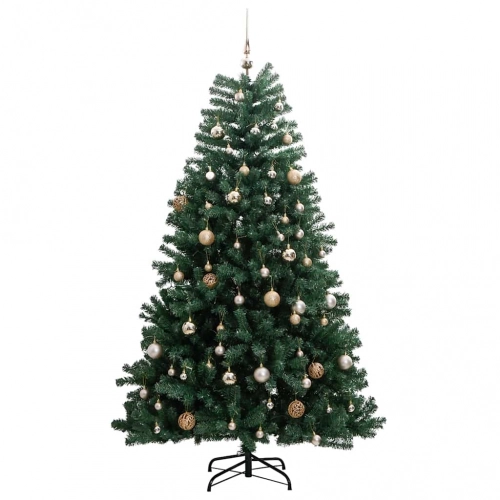 Mākslīgā Ziemassvētku Egle, Bumbiņu Komplekts, 180 Cm, 300 Led Vidaxl