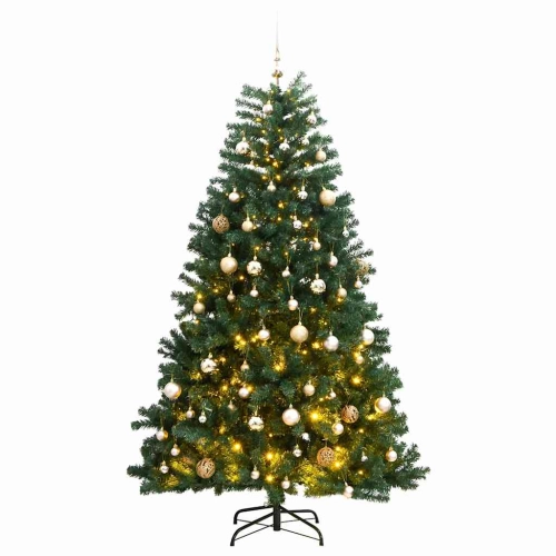 Mākslīgā Ziemassvētku Egle, Bumbiņu Komplekts, 240 Cm, 300 Led Vidaxl