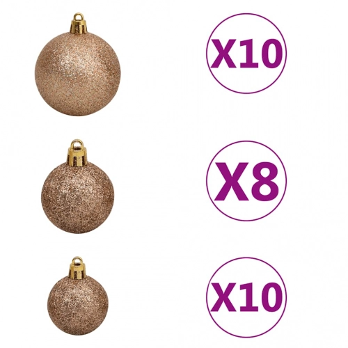 Mākslīgā Ziemassvētku Egle, Bumbiņu Komplekts, 270 Cm, 300 Led Vidaxl