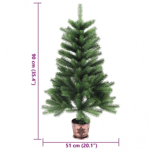 Mākslīgā Ziemassvētku Egle, Dabīga Izskata Skujas, 90 Cm, Zaļa Vidaxl