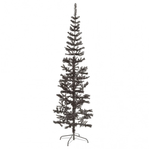 Mākslīgā Ziemassvētku Egle, Šaura, 210 Cm, Melna Vidaxl