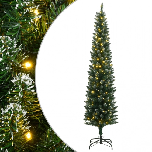Mākslīgā Ziemassvētku Egle, Šaura, 240 Cm, 300 Led Vidaxl