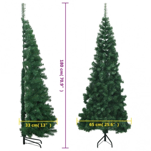 Mākslīgā Ziemassvētku Egle, Stūra, Zaļa, 180 Cm, Pvc Vidaxl