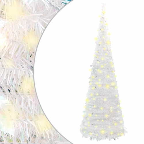 Mākslīgā Ziemassvētku Eglīte, 150 Led, Balta, 180 Cm Vidaxl