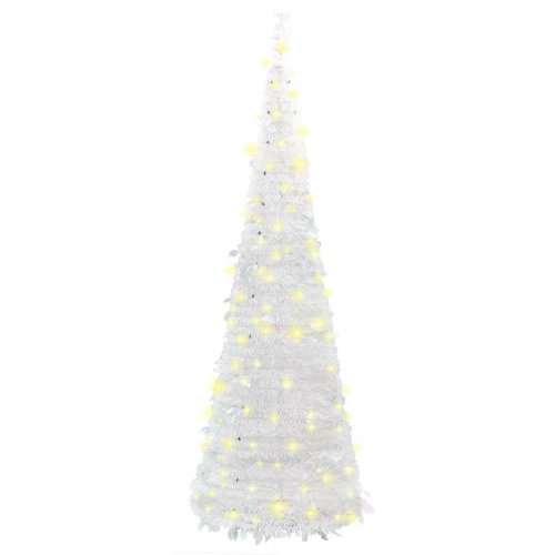 Mākslīgā Ziemassvētku Eglīte, 150 Led, Balta, 180 Cm Vidaxl