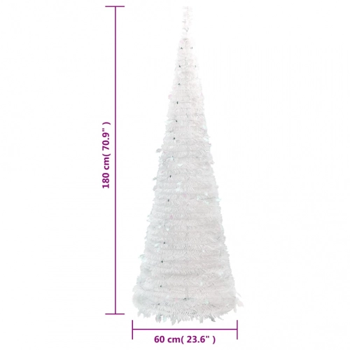 Mākslīgā Ziemassvētku Eglīte, 150 Led, Balta, 180 Cm Vidaxl