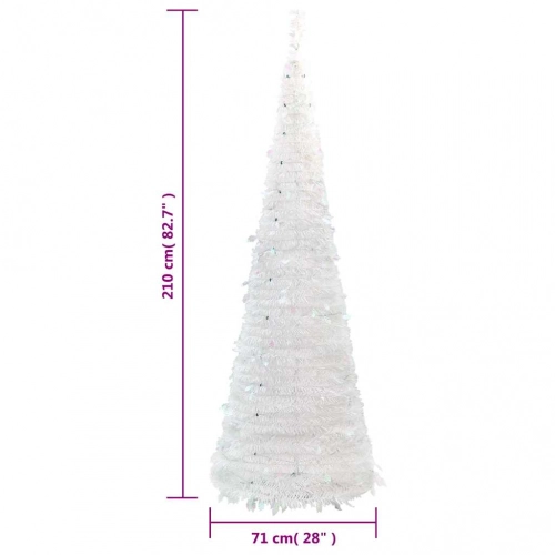 Mākslīgā Ziemassvētku Eglīte, 200 Led, Balta, 210 Cm Vidaxl