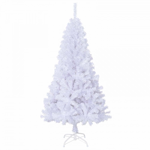 Mākslīgā Ziemassvētku Eglīte Balts 120 Cm Pvc Un Tērauds Vidaxl