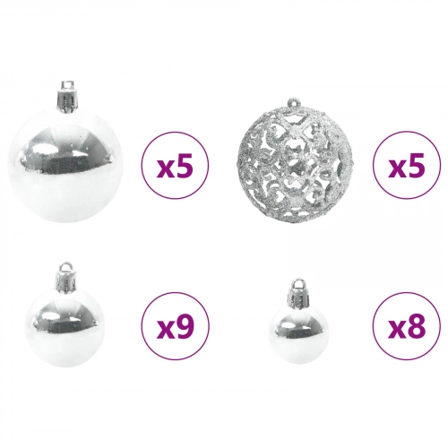 Mākslīgā Ziemassvētku Eglīte Balts 120 Cm Pvc Un Tērauds Vidaxl