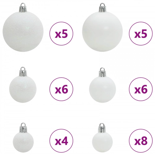 Mākslīgā Ziemassvētku Eglīte Balts 150 Cm Pvc Un Tērauds Vidaxl