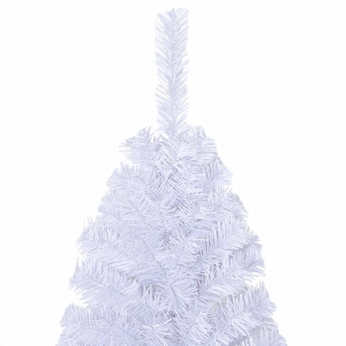 Mākslīgā Ziemassvētku Eglīte Balts 210 Cm Pvc Un Tērauds Vidaxl