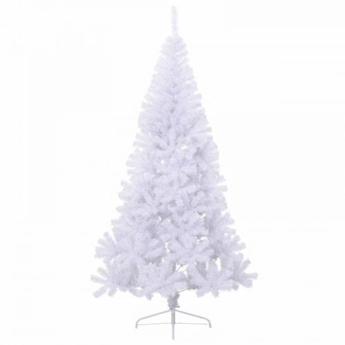 Mākslīgā Ziemassvētku Eglīte Balts 240 Cm Pvc Un Tērauds Vidaxl